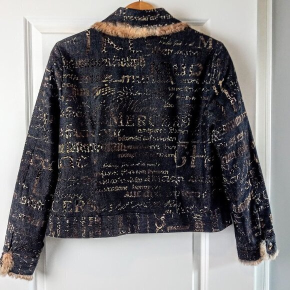 Wraps by Canvasbacks Rabbit Trim Print Jacket - Picture 2 of 9